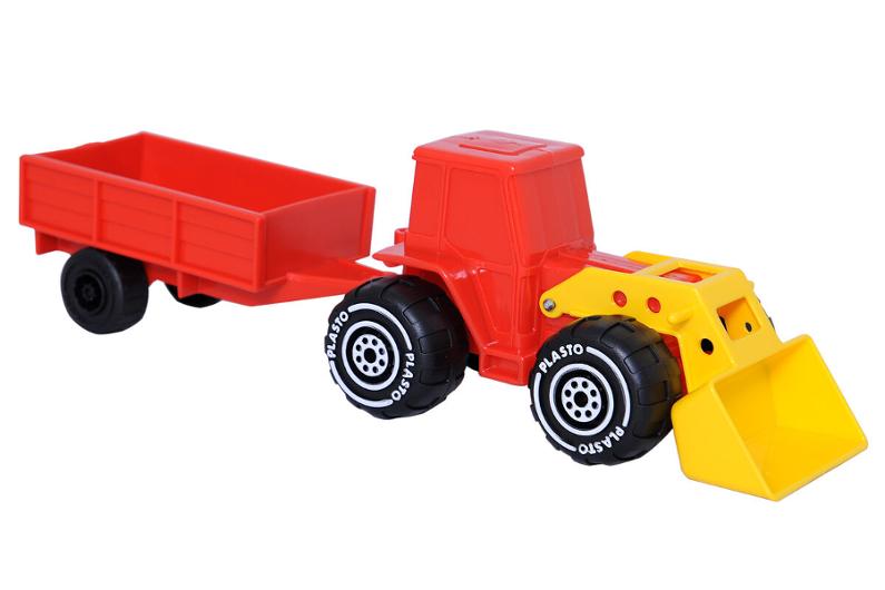 Traktor med släp PLASTO 33cm