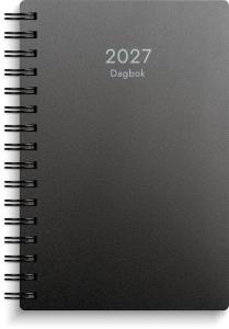 Dagbok 2027 PP-plast svart
