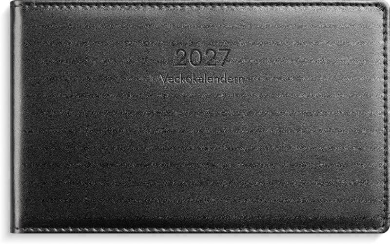 Veckokalendern 2027 skinn svart