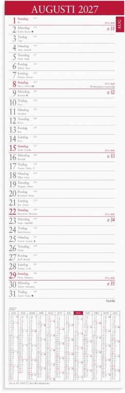 Stor Bordskalender 2027