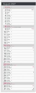 Liten Bordskalender Elegant 2027