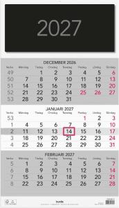 Väggkalender Triplaner Elegant 2027