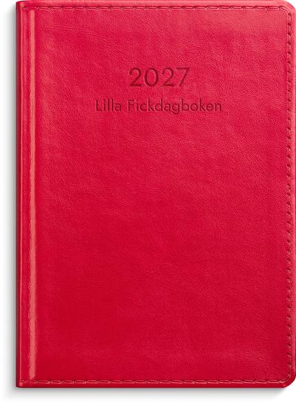Lilla Fickdagboken 2027 konstläder röd