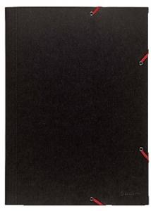 Exacompta Gummibandsmapp 3-klaff 380g A3 svart