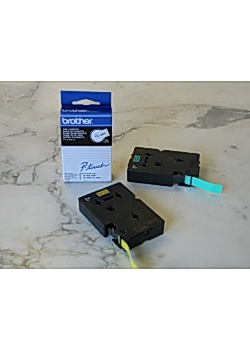 P-Touch Tape TC201 12mm svart på vit