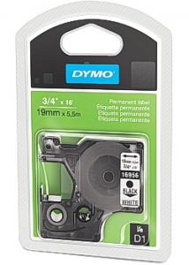 Dymo Tape D1 19mm svart på vit