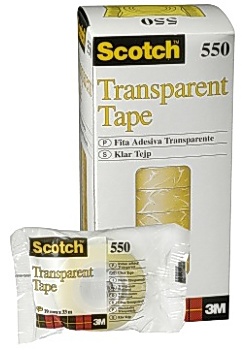 Scotch® Kontorstejp 550 PP 33mx15mm (rulle om 33 m)