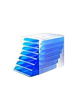 Durable Blankettbox Idealbox blå transparent (fp om 7 st)