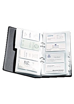 Visitkortspärm för 160 kort svart