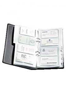 Visitkortspärm för 160 kort svart