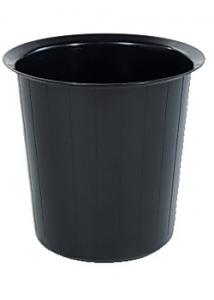 Papperskorg rund 22L svart