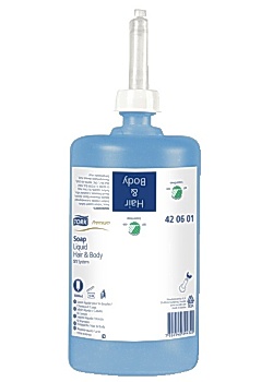 Tork Tvål Premium dusch blå 1L (fp om 6 l)