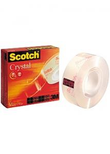 Scotch® Kontorstejp Crystal 33mx 19mm (rulle om 33 m)