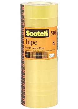 Scotch® Kontorstejp 508 standard 33mx19mm (rulle om 33 m)
