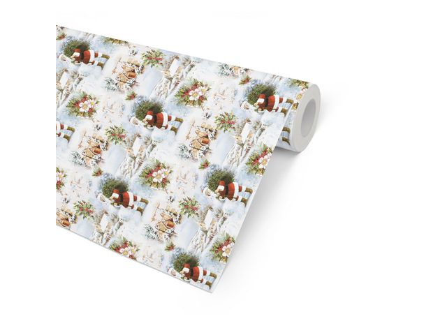 Julpapper 57cmx154m White Christmas