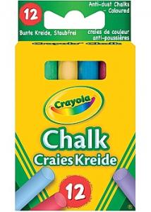 CRAYOLA Tavelkrita kulört 2x6 färger (fp om 12 set)