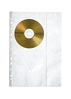 CD-Ficka A4 för 4st skivor (fp om 5 st)