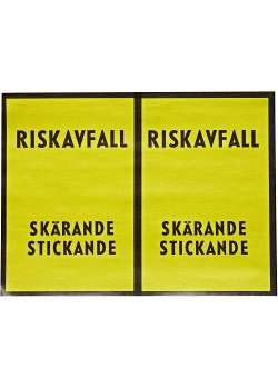 Etikett "riskavfall" 3,5cmx10m (fp om 100 st)