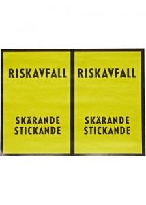 Etikett "riskavfall" 3,5cmx10m (fp om 100 st)