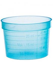 Medicinbägare bred blå middag 30ml 50/FP