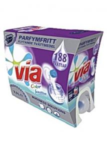 VIA Tvättmedel Pro flytande Color 7,5L (flaska om 7500 ml)