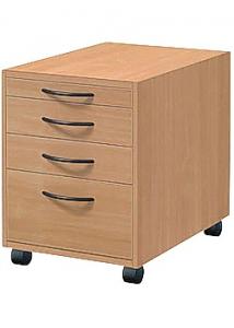 Skrivbordshurts 4 lådor boklaminat