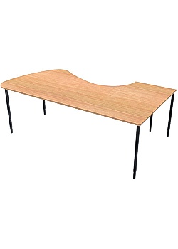 LANAB DESIGN Bord Vänster 220x120cm boklaminat/svart
