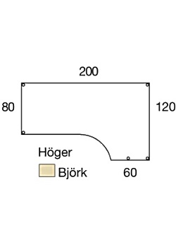 LANAB DESIGN Bord frist H 2x1,2x0,8x0,6m björklam/sv