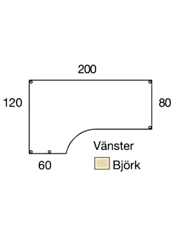 LANAB DESIGN Bord frist V 2x1,2x0,8x0,6m björkl/sv