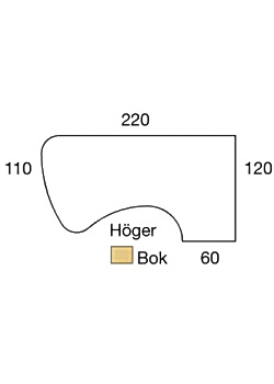 LANAB DESIGN Bord El H 2,2x1,2x0,8x0,6m boklaminat/gr