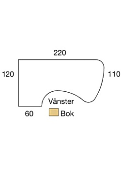 LANAB DESIGN Bord El V 2,2x1,2x0,8x0,6m boklaminat/gr