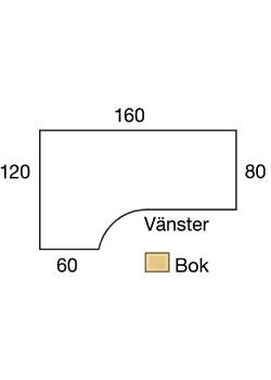 LANAB DESIGN Bord El V 1,6x1,2x0,8x0,6m bokl/grå