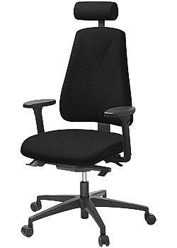 LANAB DESIGN Kontorsstol LD6340 svart u svankstöd