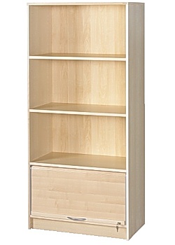 LANAB DESIGN Skåp jalusi, 3 hyllor H172,5cm björklam.