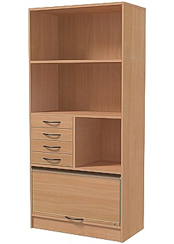 LANAB DESIGN Skåp jalusi lådor H172,5cm boklaminat