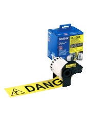 Etikett BROTHER löpande 62mmx15,24m gul