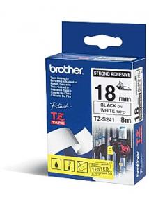 P-Touch Tape TZES241 18mm svart på vit