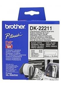 P-Touch Etikett löpande 29mmx15,24m vit (rulle om 15.24 m)