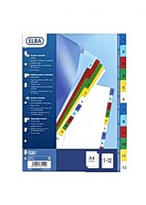 Elba Plastregister A4 1-12