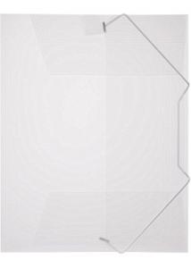 Gummibandsmapp plast 3-kl A4 transp/klar