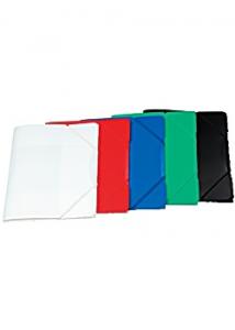 Gummibandsmapp plast 3-klaff A4 svart