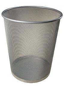 Papperskorg trådmetall 15L silver