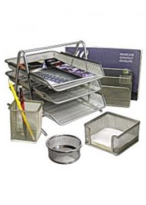 Kontorsset i trådmetall 5 enheter (set om 5 st)