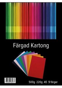 Kartong A5 220g 9 färger