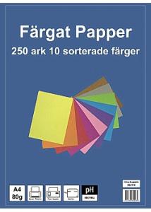 Kop.ppr A4, 80g 10 färger (fp om 250 blad)