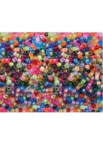 Plastpärla ABC med stora hål (fp om 1000 st)