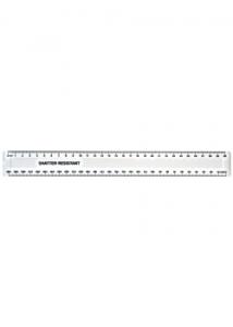 Helix Linjal 30cm splitterfri vit (fp om 100 st)