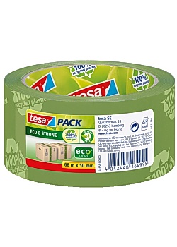tesa® Packtejp Eco Strong 66mx50mm green (rulle om 66 m)