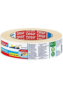 tesa® Maskeringstejp Eco 50mx30mm (rulle om 50 m)