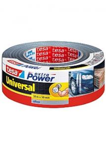 tesa® Tape väv 50mmx50m silver (rulle om 50 m)